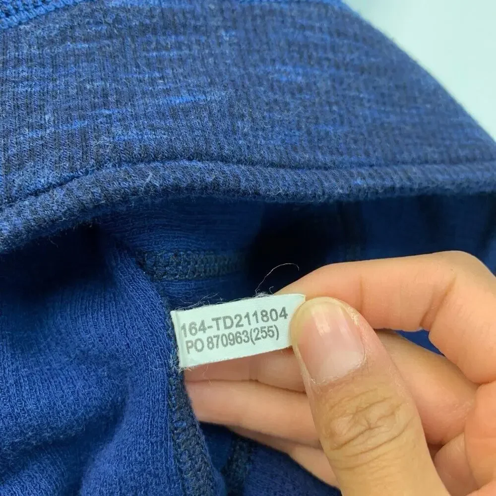 Tommy‎ Bahama Sweater Mens Medium Prussian Blue Slub Tropic Reversible Half Zip